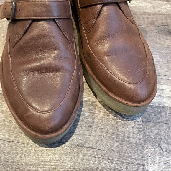 Camper Ambar Leather Brown Oilylusion Strap Shoes - Picture 3 of 7